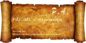 Pödör Alexandra névjegykártya
